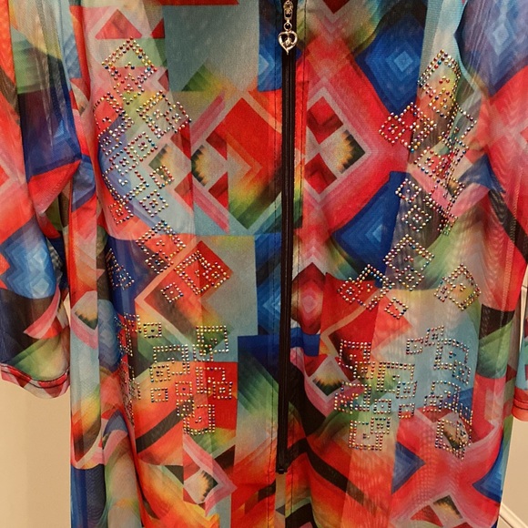 New Resort & Cruise Wear! Sheer Swing Jacket by Valentina Signa (3/4 sleeve) - Picture 5 of 8